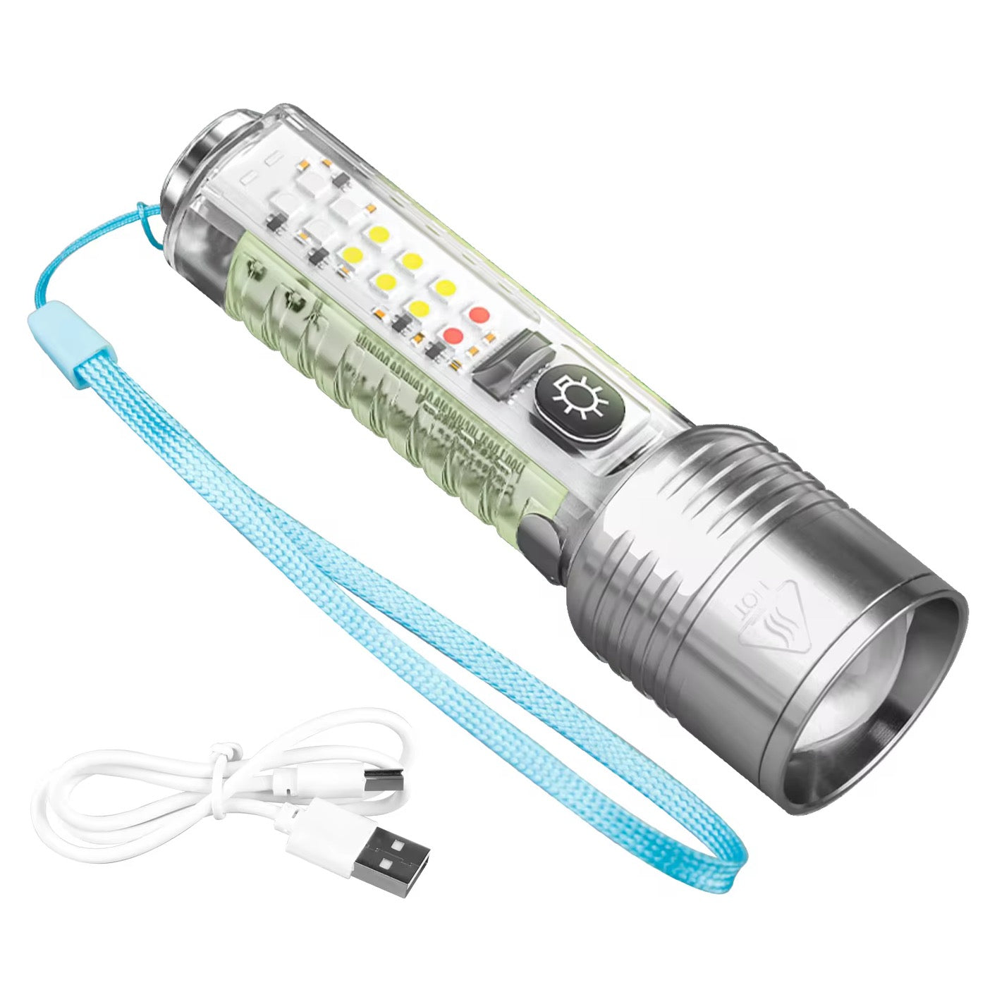 Transparent long range flashlight
