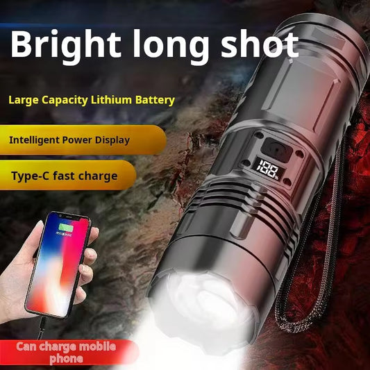 Multifunctional laser high beam light with power display