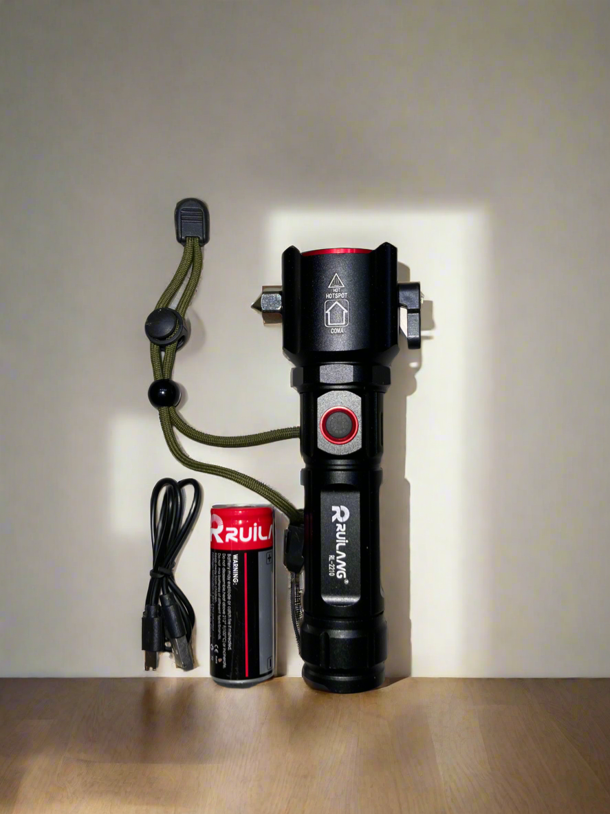 RL 2210 Rechargeable LED Torch Light – High Power Flashlight with Long Battery Backup
