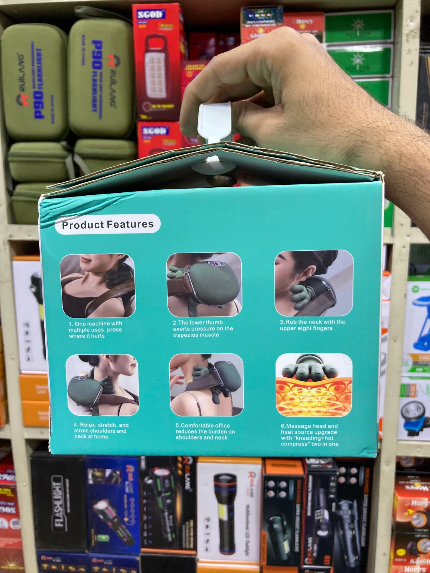 Blue idea hand,shoulder and neck heating massager