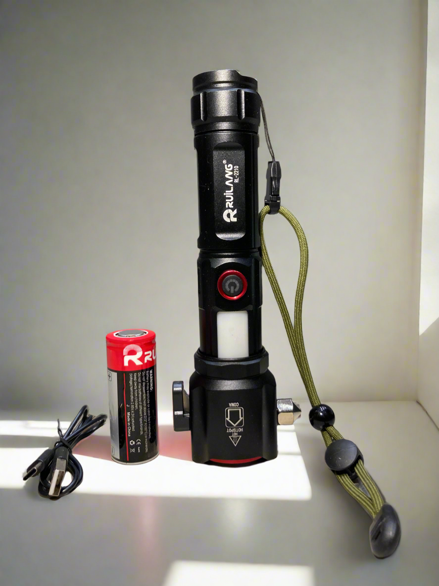 RL 2210 Rechargeable LED Torch Light – High Power Flashlight with Long Battery Backup