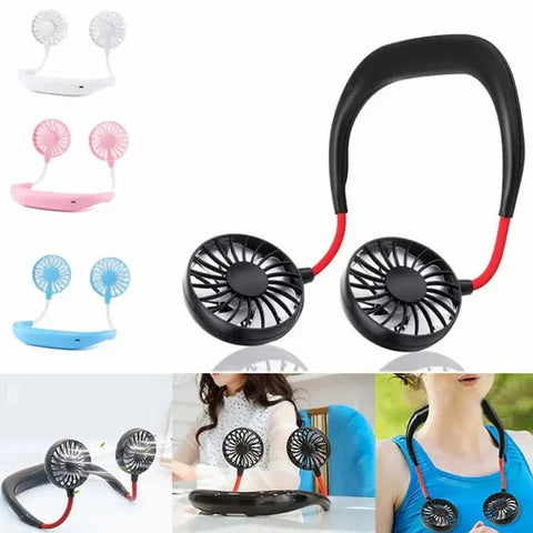 Lightweight Portable Neck Fan with 3 Speed Adjustable Wind