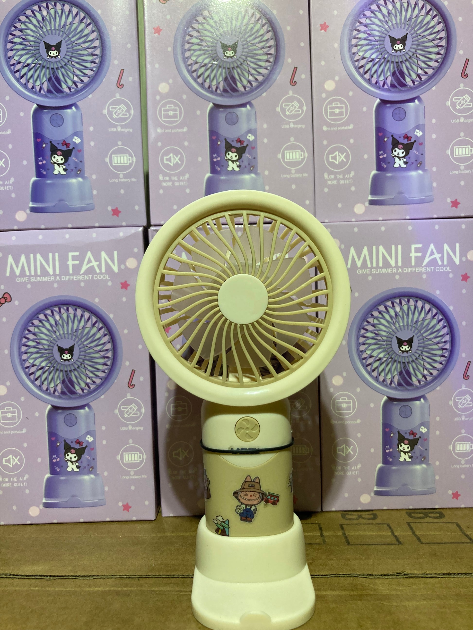 Cute Mini Portable Hand Fan USB Rechargeable | 3 Speed Cooling Fan for Home, Office & Travel
