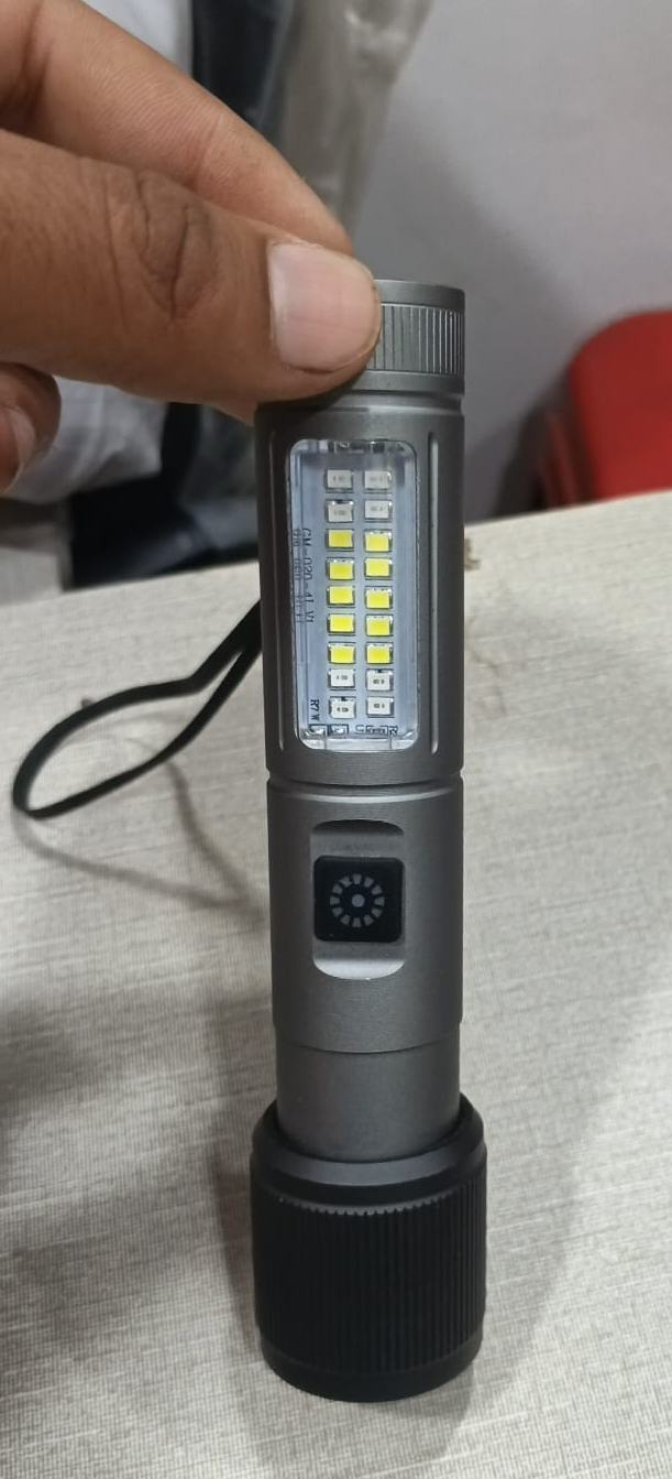 KM-286 Rechargeable Flashlight – 1KM Range | Type-C Charging