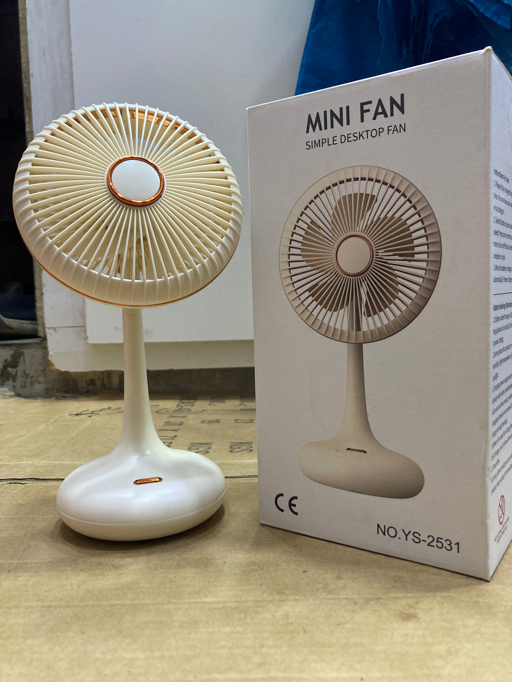 Rechargeable Mini Desktop Fan – Portable USB Charging Fan | 3 Speed Cooling Fan