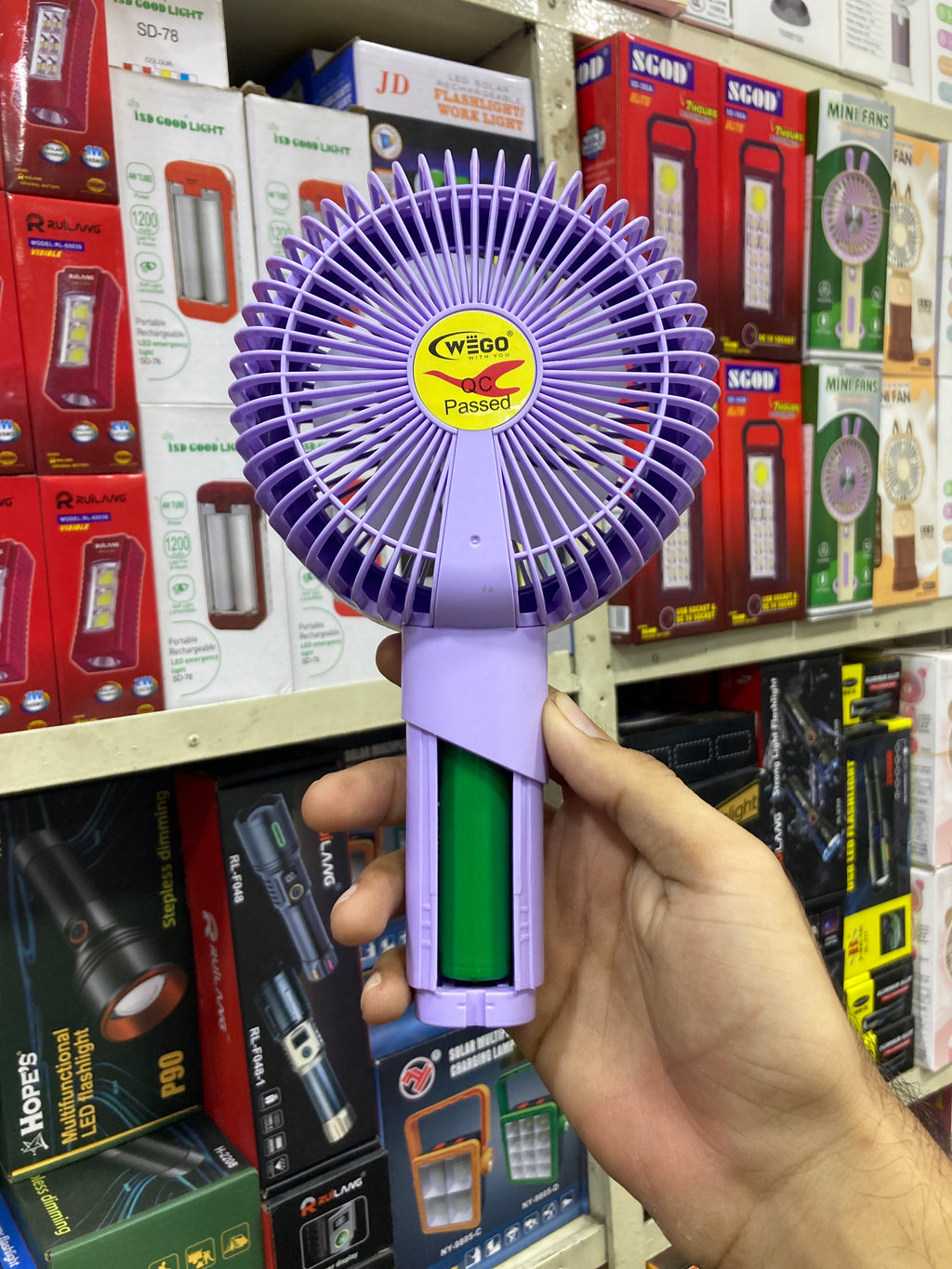 Rechargeable Mini Hand Fan With Stand – Portable USB Cooling Fan 3 Speed Desk & Handheld Fan