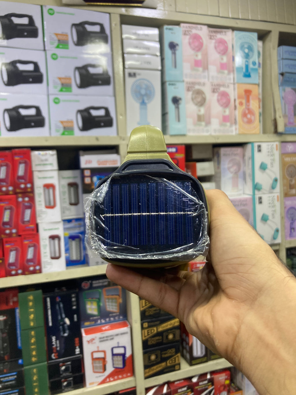 Solar Rechargeable Handheld Work Light HB-5678 – LED Search Light, COB Emergency Light, Power Bank & Type-C Charging