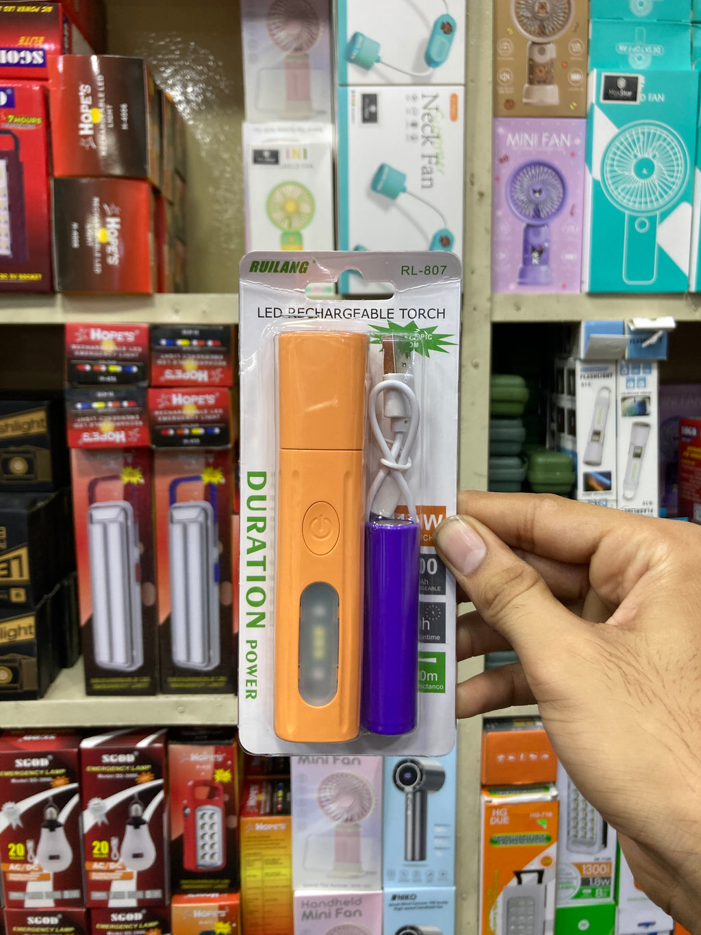 RUILANG RL-807 Rechargeable LED Flashlight – 2000mAh Battery | Type-C Charging | 800 Meter Zoom | Emergency Torch