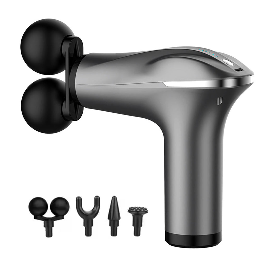 BLUEIDEA Double Massager Machine | Ultra Handheld Muscle | 4 Heads Attachments Battery Powered