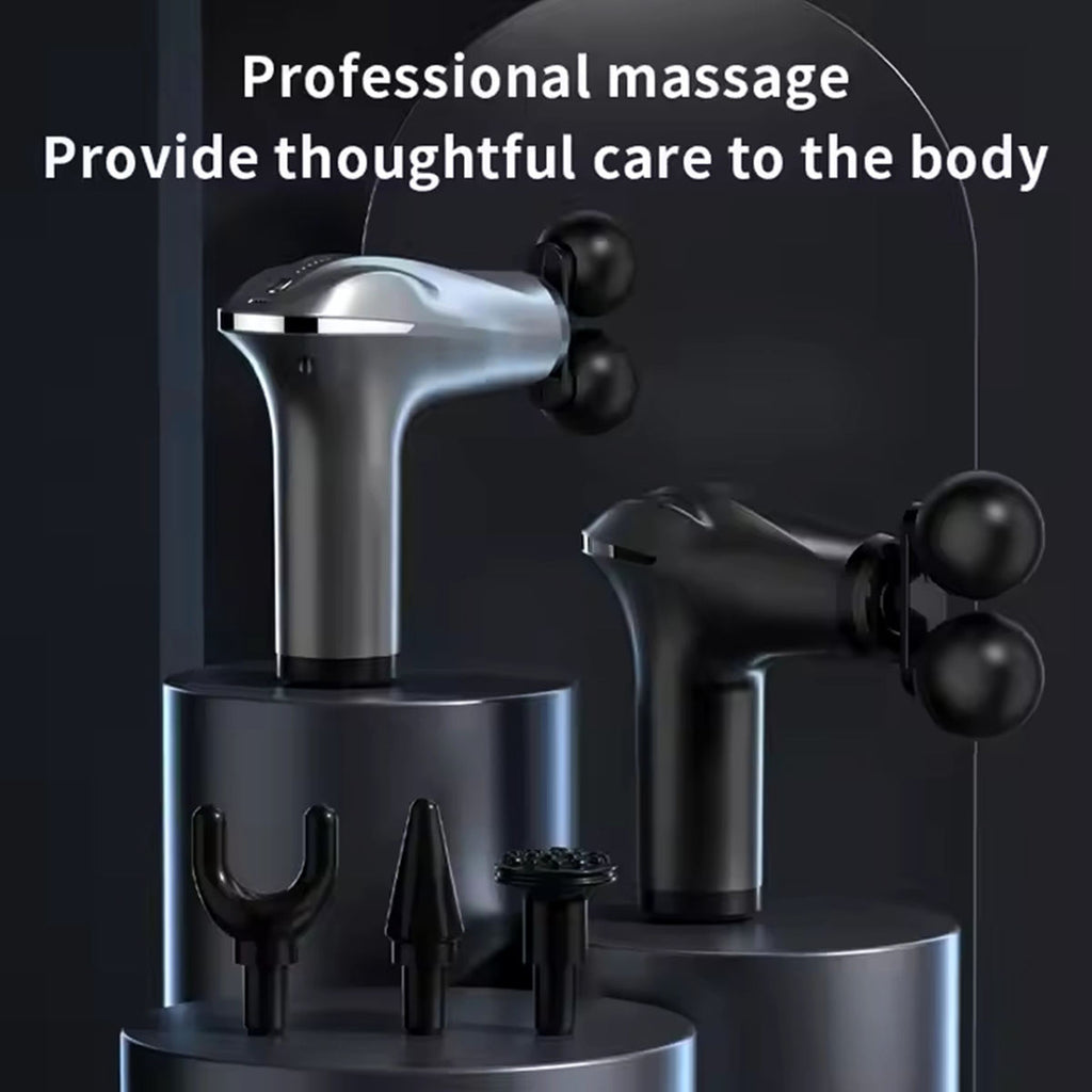 BLUEIDEA Double Massager Machine | Ultra Handheld Muscle | 4 Heads Attachments Battery Powered