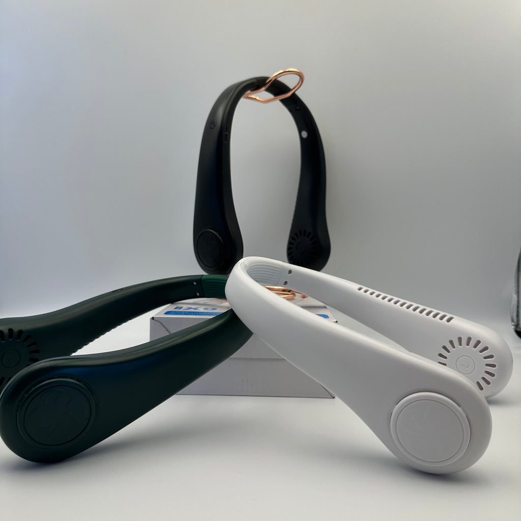 Bladeless Neck Fan – Portable Dual Turbo Wearable Cooling Fan for Summer