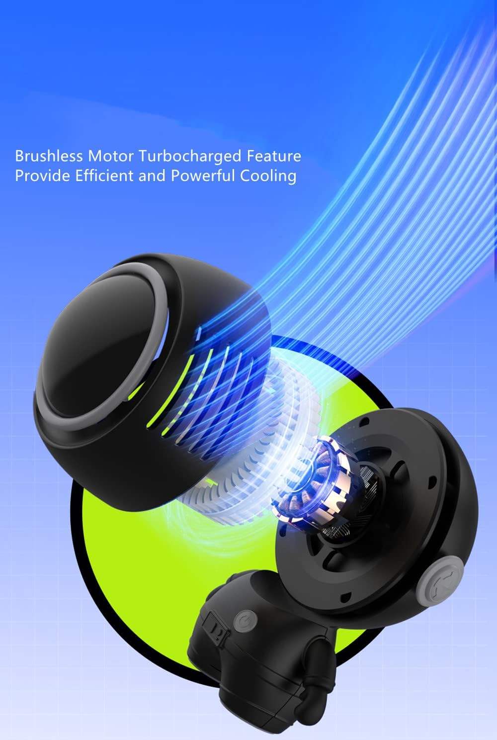 Sogo astronaut portable mini fan with strong airflow USB rechargeable cooling device