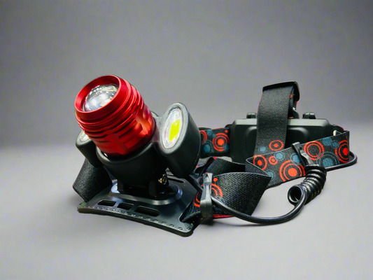 Heavy duration Headlight with rechargeable dual battery