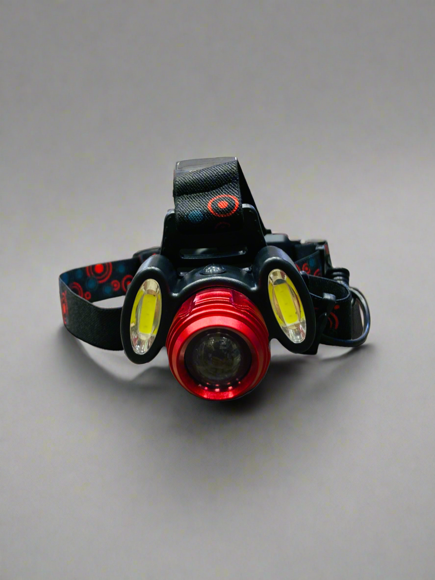 Heavy duration Headlight with rechargeable dual battery