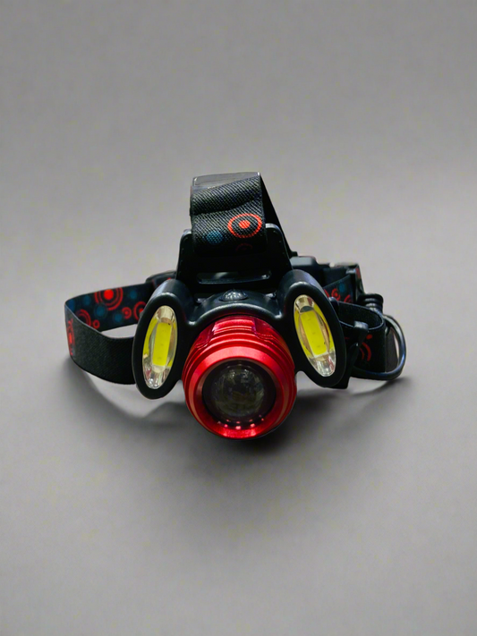 Heavy duration Headlight with rechargeable dual battery