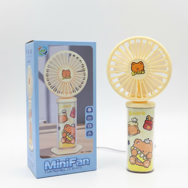 Mini Portable Hand Fan – Type-C Rechargeable | 3 Speed Turbo Cooling Fan