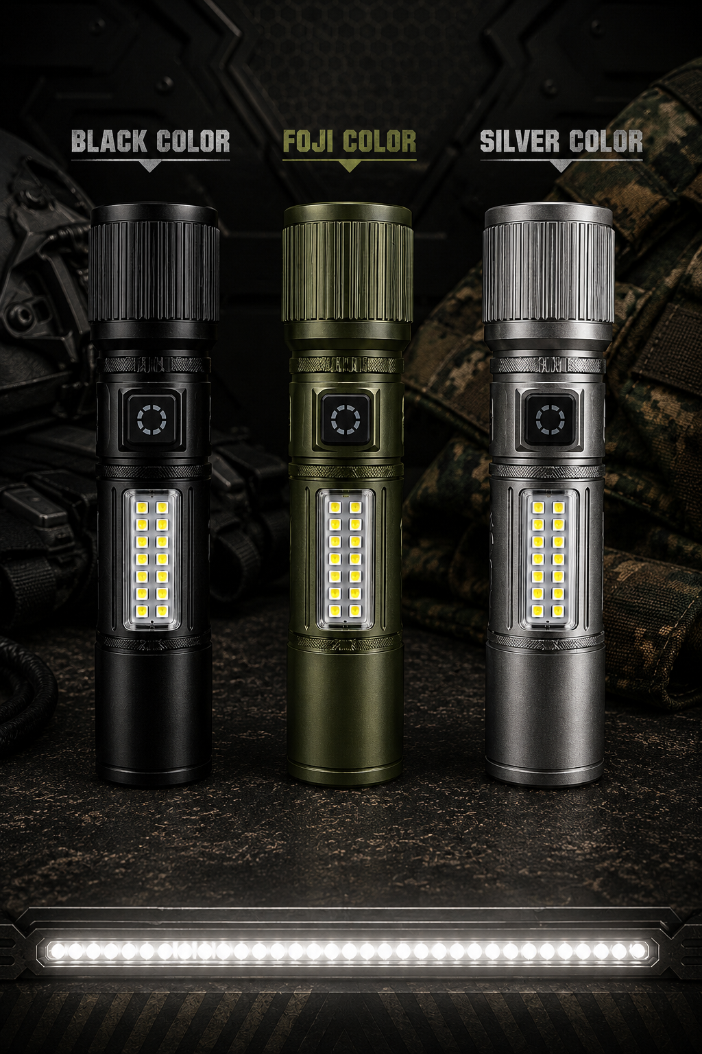 HEAVY METAL HAND TORCH KM286 HIGH RANGE TORCH IN PAKISTAN