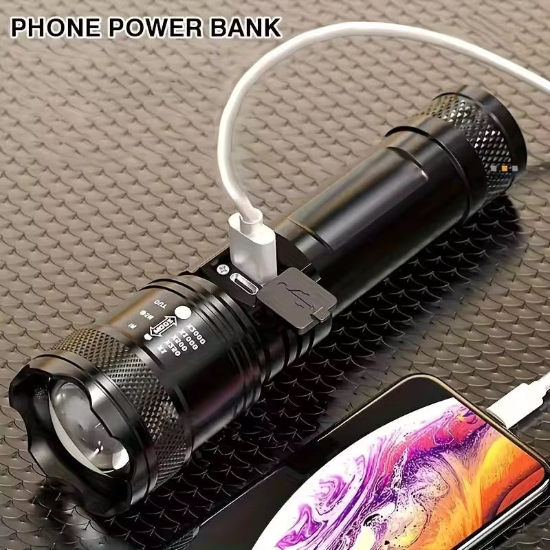 Multifunctional hand zoom light with type c charging