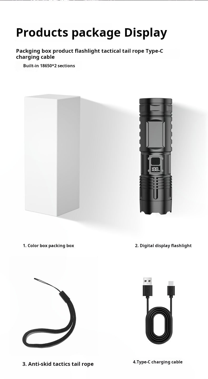 Multifunctional laser high beam light with power display