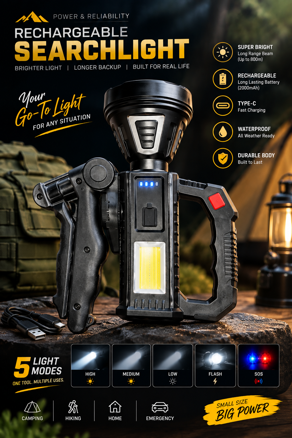 Heavy search light 1kilo meter range