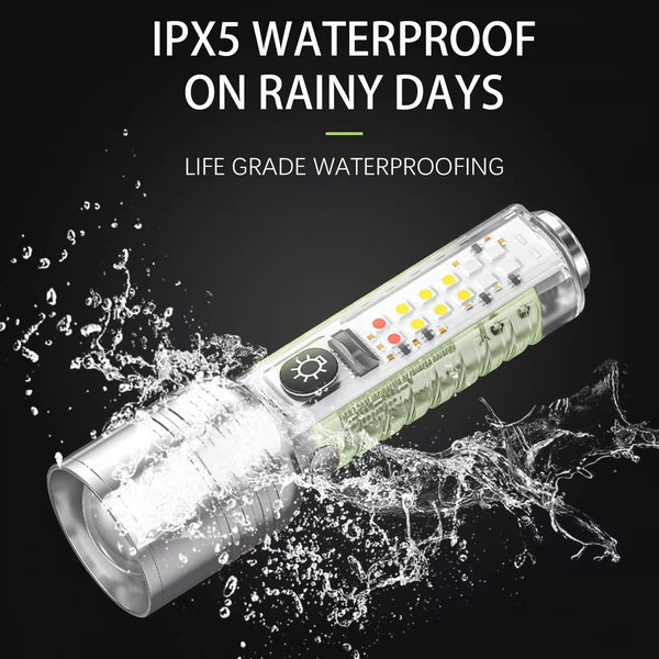 Transparent long range flashlight