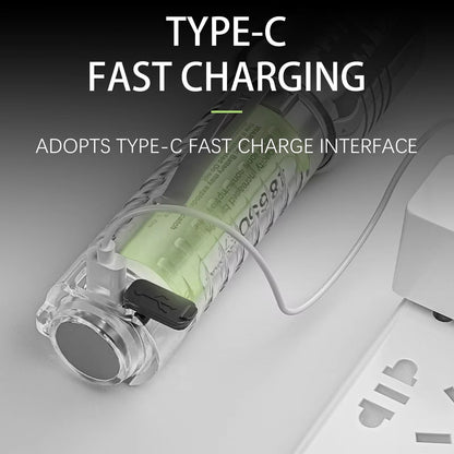 Transparent long range flashlight