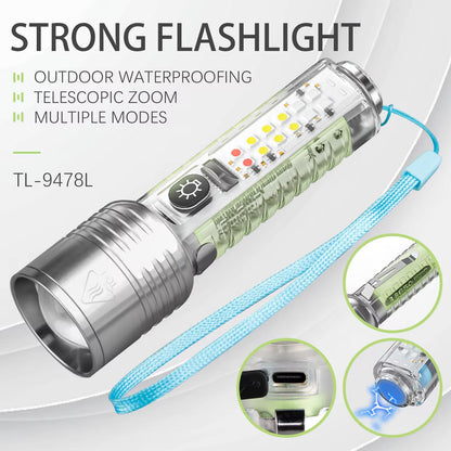 Transparent long range flashlight