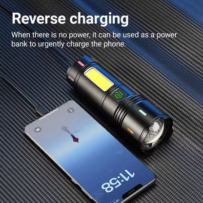 RUILANG double light multifunction Type C display charging flash light