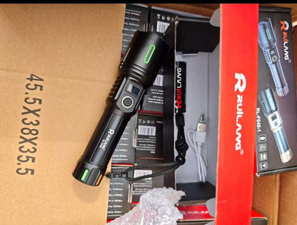 RL display heavy torch Almunium body water proof 26650 3.7v battery