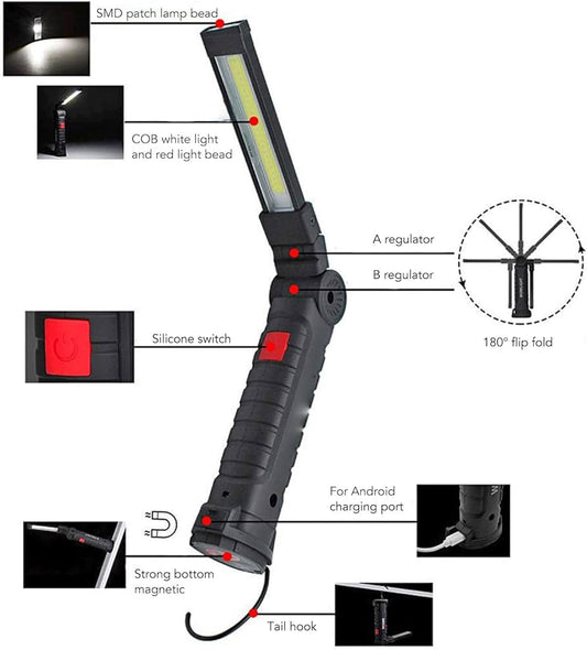 Magnet work-light with high density light