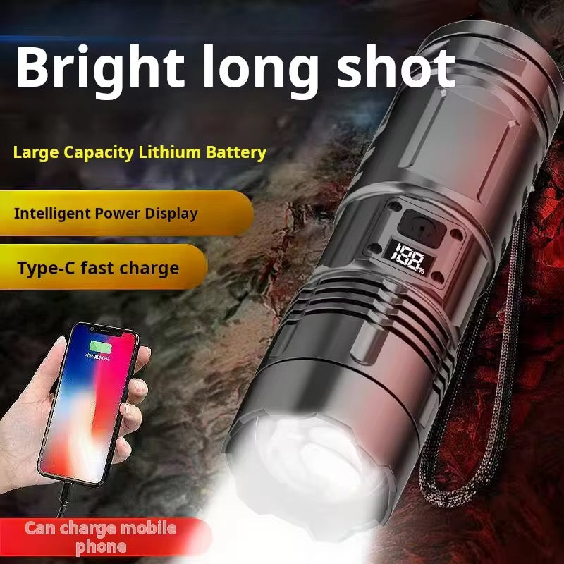 Multifunctional laser high beam light with power display