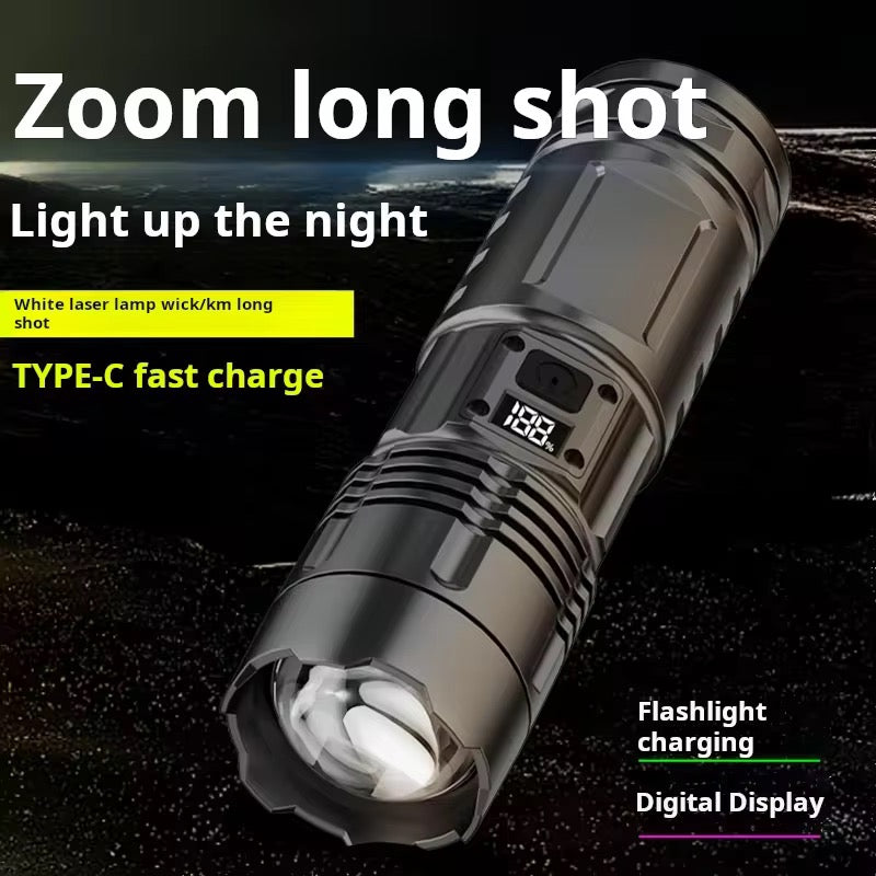 Multifunctional laser high beam light with power display