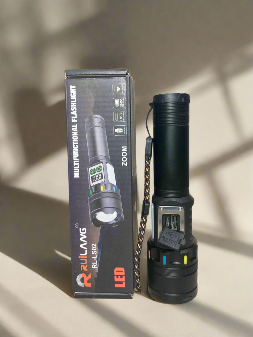 RL S02 Multifunction LED torch with heavy battery