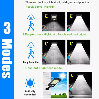 Solar sensor light with remote system