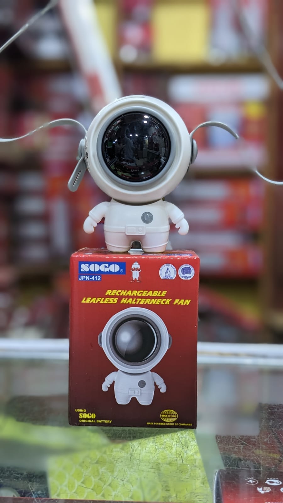 Sogo astronaut portable mini fan with strong airflow USB rechargeable cooling device