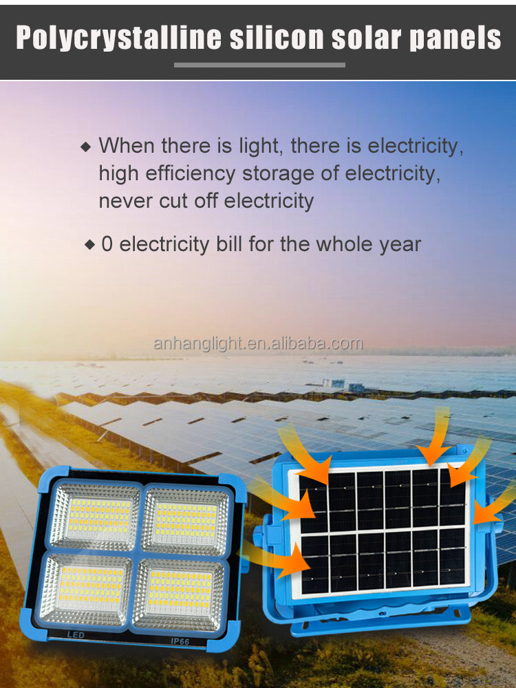 Detach solar charging flood light